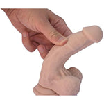 "Lucky 6.5" 7-Inch Premium Silicone White Skin Dildo With Suction Cup