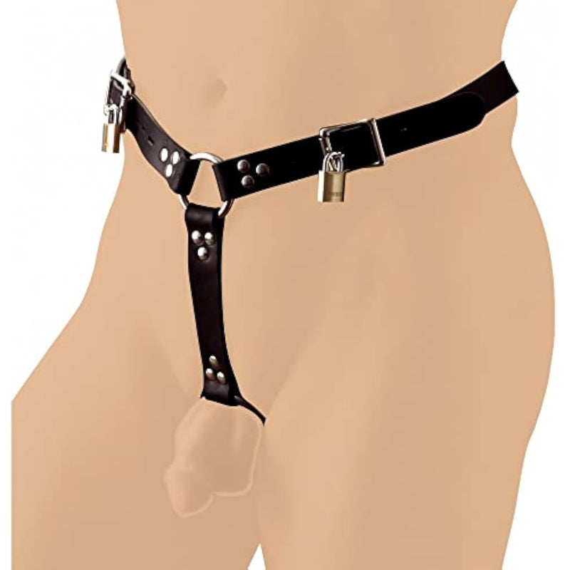 Locking Male Anal Plug Harness