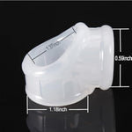 Super Soft Silicone Penis Ring Delay Ejaculation Ball Scrotum Stretcher Triple Cock Ring Erection Enhancing Bdsm Sex Toys For Men (White)