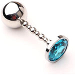 Sex Toy Male Anal Trainer Single Ball Sm Bead Pulling Metal Anal Plug With Round Bottom Butt Plug M