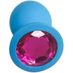 Pleasure Plugs, Midnight Blue Crystal Silicone Adult Toy For Couples, Unisex (Large)