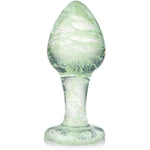 Glass Anal Plug Luminous Butt Plug Glass Plug G-Spot Stimulator Prostate Massager Vaginal Masturbation For Women Men Couples Beginners Valentine'S Gift Sex Toys (M)