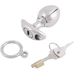 Metal Opening Lotus Anal Plugs Heavy Duty 304 Stainless Steel Adjustable Anus Lock Trainer Butt Expander With Handles Sex Toys Adult Games (Gs100)