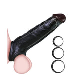 Penis Sleeve-Adult Male Sex Toys For Men Penis Extender Penis Rings Set With 3,Elastic Penis Ring To Enlarge Prolong For Men Couples