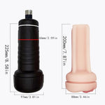 2 in 1 Male Masturbator with 3XLR Adapter Sex Machine Auto Thrusting 2 in 1 Pocket Pussy & Anus Sucking Cup Soft Fleshy Penis Training Masturbator for Men