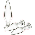 Big Butt Plugs,5.83 In Glass Mushroom Bum Plug Anal Expander Training Sex Toy,Transparent