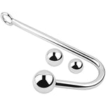 Bdsm Metal Anal Hook Butt Plug With Smooth Ball Anal Plug Butt Plug Prostate Massage G-Spot Sm Restraints Anal Gay Sex Toys For Man And Woman Adult Games,S