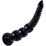 12.4Inch Long Anal Bead Butt Plug, Soft Flxible Thread Head Anal Dildo, Smooth Three Gradual Large Bead Shape Anal Plug Sex Toy With Suction Cup For Men Women Couple