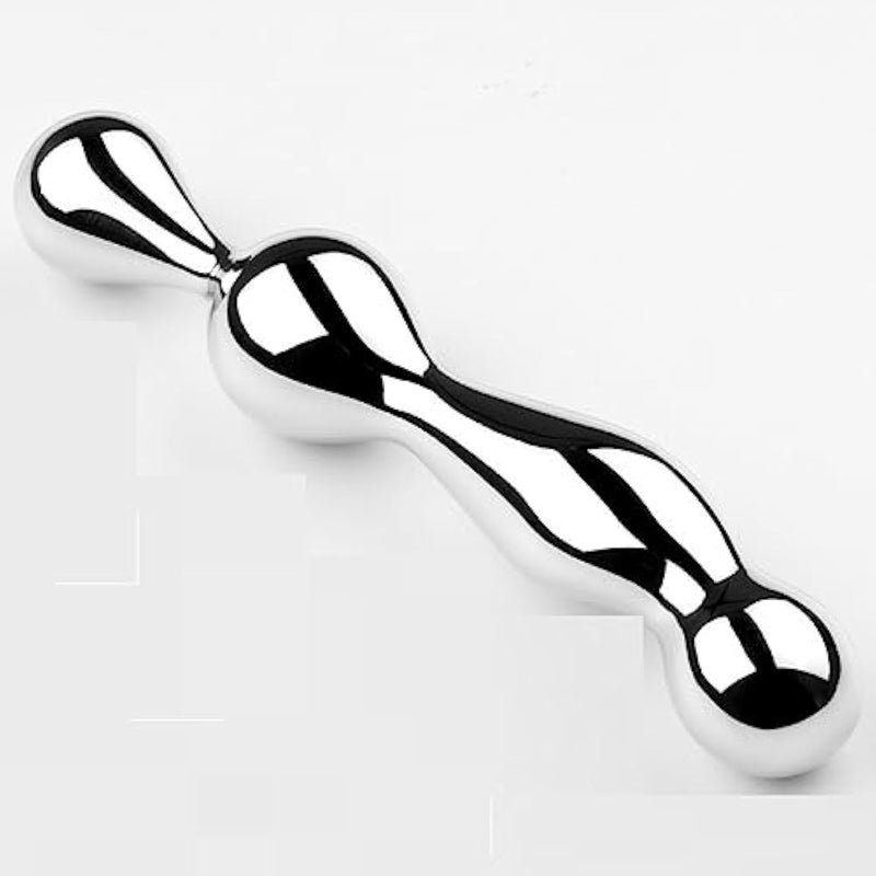 Adult Flirting Props, Metal Rolling Ball Anal Plug, Vestibular Masturbation, Stainless Steel Pulling Ball Anal Plug