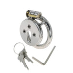 Metal Flat Chastity Cage Male Chastity Devices Lock Design Penis Cage Stainless Steel Cock Cage Bdsm Toys For Couples Sex Chs305 (45Mm)