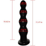 11.41 Inch Super Long Anal Beads Butt Plug With 4 Thick Anal Balls Huge Flexible Anal Chain Sex Toys Strong Suction Cup Anal Plug Anal Trainer Dildos For Men Women Couple (Black)