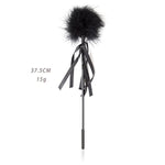 Black Lace Plush Teaser Stick Feather Stick Sm Sex Toy Alternative Training Adult Toys