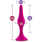 , Luxe Beginner Silicone Butt Plug - Small Size - Soft, Tapered Heads - Satin Smooth Silicone Anal Trainer- Suction Cup Base - Pleasurable Adult Sex Toy For Women And Couples - Pink