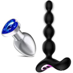 Vibrating Anal Beads + Heart Shaped Anal Butt Plugs