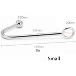 Adults Stainless Steel Sm Single Ball Anal Hook, Portable G-Spot Para Penis Suction Prostate Pussy Sexual Stimulation Training Sex Toy For Women Female Men Male Unisex Tail (Small)