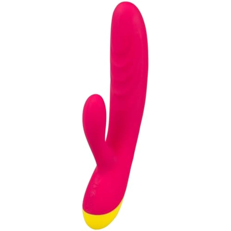 ROMP Jazz Rabbit Vibrator Dildo | Adult Sex Toys for Women | Clitoris & G Spot Sex Toy for Stimulation & Pleasure | 6 Vibrating Modes | Flexible and Waterproof | Gifts for Women & Couples | Red