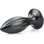 Pvc Anal Plugs Butt Plugs Anal Sex Toys With Suction For Masturbation Sex Toys For Men Women Couples (L) Black