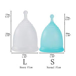 4pcs Menstrual Cup with 1 pc Sterilize Cup,Menstrual Cup Holder, Storing Period Cup(Blue and White)