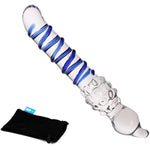 Blue Dream Glass Dildo Crystal Pleasure Wand Anal Plug Dildos (Blue Dream)