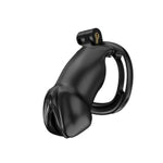Sissy Chastity Cage With 4 Different Rings Sex Toys Resin Cock Cages With Invisible Lock And Belt For Bondage To Man'S Penis Male Chasity Belts Have 3 Disposable Locks (L,Black)