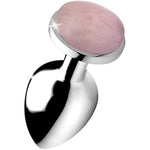 Authentic Rose Quartz Gemstone Anal Plug - Large