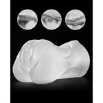 3 In 1 Pocket Pussy Male Masturbator & Drying Stick&Waterproof Storage Bag, Double-Ended Male Sex Toy Mouth Tongue Textured Vagina & Tight Anus For Men Masturbation (Transparent)
