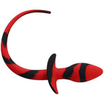 Silicone Anal Plug Dog Tail Butt Plug Sex Toys Gecko Tail Anal Plug Set Black Red Demon Tail Anal Plug With Bat Wings Hairpins Hair Clips Set