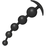 Long Black Anal Beads Butt Plug Anal Sex Toys With Anchor Base, Premium Silicone G Spot Dildo Deep Anal Trainer Beginner And Advanced Player Masturbators For Men Women (5 Beads)