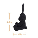 Toys Plush Black Velvet Bunny Rabbit Stuffed Animal Soft Cuddly Perfect For Kids 8.7 Inches