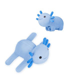 Huggers Axolotl,Cute Axolotl Slap Bracelets For Kids, Best Book Buddy For Children To Read,Fun Toys For Boys And Girls Birthday Gifts,Includes 50 Exquisite Stickers.(Blue)