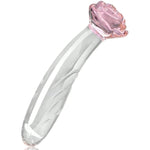7.08 Inch Glass Anal Butt Plug Dildo G-Spot Masturbating Massage Adult Games Sex Toys, Elegant Flower-Shaped Anal Plug Thick Glass Masturbators For Beginners And Advanced Players