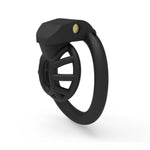 Mini Chastity Lock Male With 4 Sizes Rings And Keys Lightweight Resin Chastity Device Adult Sissy Sex Toy Bdsm Slave Breathable Bondage Devices Accessories For Men (Black-Positive)