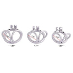 Male Chastity Cage Base Ring 304 Stainless Steel Cage Closed Ring With Scrotal Splitter H740 (1.57''/ 40Mm)