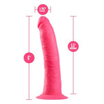 Blush Neo Elite 5.5" Dildo for Beginners - Ultrasilk Silicone Realistic Cock - SensaFeel Technology - Suction Cup Base and O-Ring Harness Compatible - Safe Sex Toy for Women Men & Couple- (Neon Pink)
