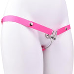 Chastity Cage Strap + Metal Negative Inverted Chastity Cage, Male Flat Chastity Cage, Cock Cage, Bdsm Penis Exercise Restraints Male Sex Toys - A156 (Pink)