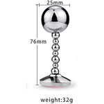Sex Toy Male Anal Trainer Single Ball Sm Bead Pulling Metal Anal Plug With Round Bottom Butt Plug S