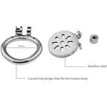 Stainless Steel Chastity Cage Flat Chastity Devices Small Cock Cage With Top Hidden Lock Design Adult Toys Sex Toys For Men Or Couples(45Mm Ring)