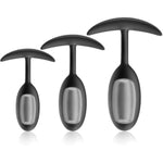 3Pcs Silicone Anal Butt Plug Trainer Kit With Metal Block Weighted Anal Training Sets Sex Toys Anus Dilator Anal Plug Anal Sex Trainer For Starter Beginner Men Women Prostate Massage Anal Trainer