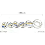 Spiral Stripe Masturbation Penis Safe And Odor-Free Long-Term Wear Backyard Women'S Double Glass Rod Toy For Men And Women
