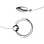 Male Prostate Toy, Stainless Anal Prostate Massage Stimulate Massager Balls Nylon Thread Pull Ring Anal Prostate Massager Vagina Anal Plug Trainer Sex Toys for Adult Women,Men and Couples. (L)