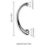 Double-Ended Dildo, Massage Wand Sex Anal Plug G Spot Metal Anal Bead, Solid Metal Curved Dual Ended Masturbation Adult Sex Toy For Couple (Large)