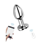 Vibrating Butt Plug, Light Up Butt Plug With App Remote Control Heart Shape Base Anal Sex Toys For Men, Women, Couple Lovers, S