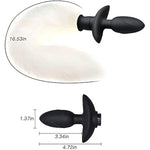 Vibrating Anal Foxtail Plug Remote Control Vibrator Butt Plug G-Spot Stimulator Anal Sex Toy For Cosplay Sm Games