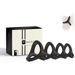 4 Different Size Cock Rings, Penis Rings - Premium Soft Silicone Cock Ring - Better Sex