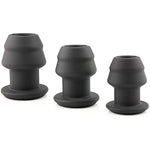 Hollow Silicone Anal Dilator Peep Threaded Anal Plug Masturbation For Couple Pleasure(L)