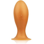 Butt Plug Anal Training Kit With Strong Suction Cup Prostate Massager Comfortable Soft Silicone Anal Plugs For Beginners Advanced Players (L) Gold