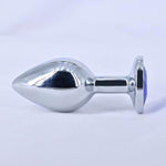 Anal Plug Adult Sex Toy, Blue Gem Anal Toys Adult Sex Toys Games Butt Plug,Personal Anal Plug Sex Toy For Adult Women,Men And Couples, Stainless Steel (Medium)