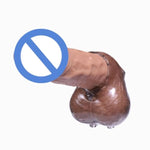 Silicone Scrotum Sleeve Testicle Cover Penis Ring Prison Bondage Male Chastity Cage Devices Cock Slave Orgasm Delay Sex Toy For Men Transparent