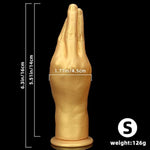 Gold Anal Plug Fisting Dildo Realistic Hand Dildo With Suction Cup Fist Sm Anal Plugs Forearm Dildo Anal Sex Toy For Vaginal Or Anal Fisting Masturbation Hands Free Fisting