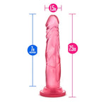 Blush B Yours Sweet N' Hard-5 7.5" Realistic Dildo For Solo & Pegging Play Lifelike Cock - Suction Cup, Strap-On Compatible, Body-Safe Pvc - Erotic Adult Sex Toy Penis For Women, Men & Couples -(Pink)